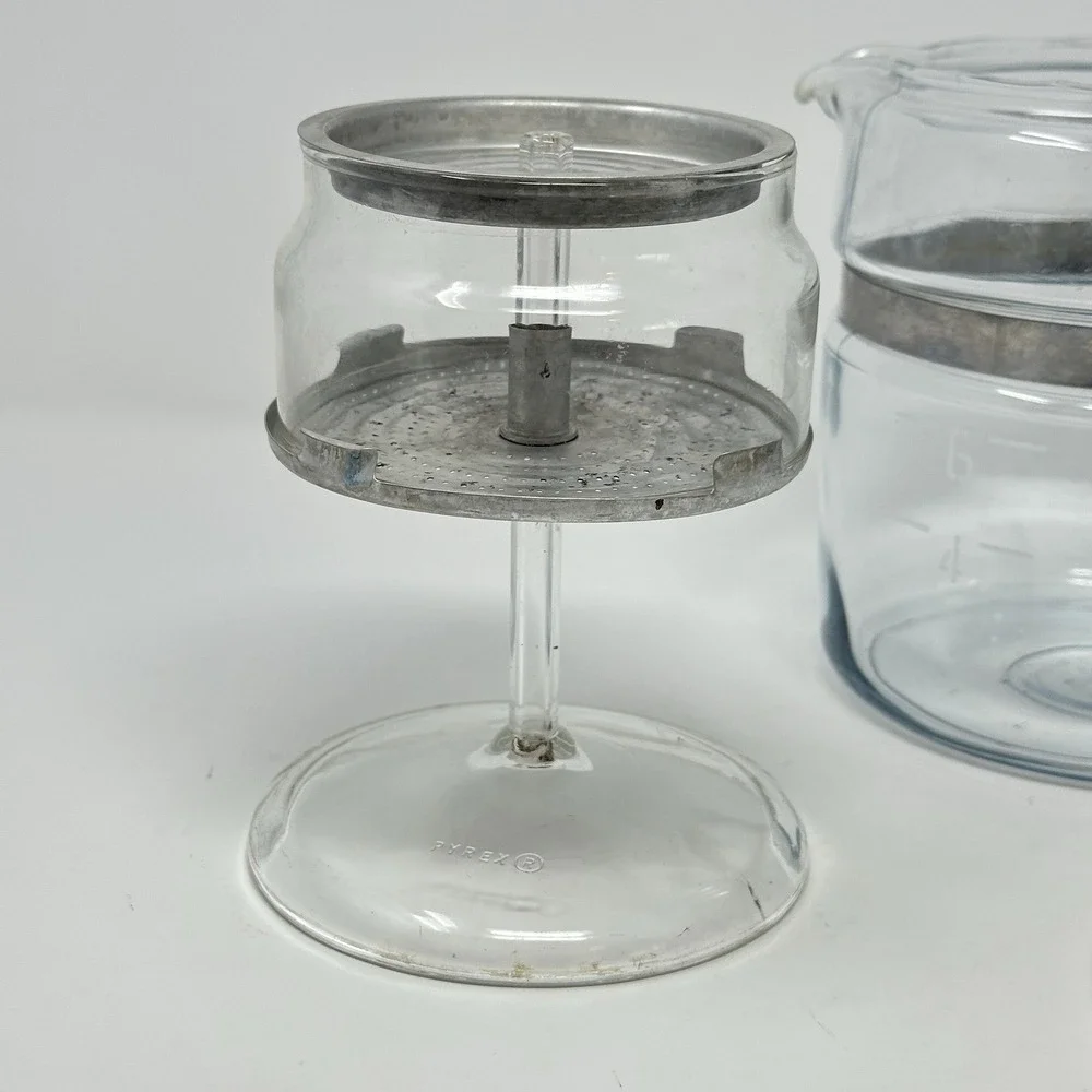 Vtg 1960s Pyrex Flameware 6 Cup Glass Percolator Coffee Pot Maker 1756